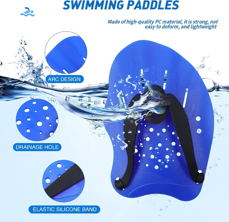 Grstltd Swimming Paddles for Hands, Swimming Training Hand Paddles with Adjustable Straps, Swim Paddles for Adult Children Unisex Professional Swimming Accessories - 1 Pair - Image 4